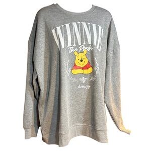 Torrid Disney Winnie The Pooh Sweatshirt 1x 14-16 grey bear